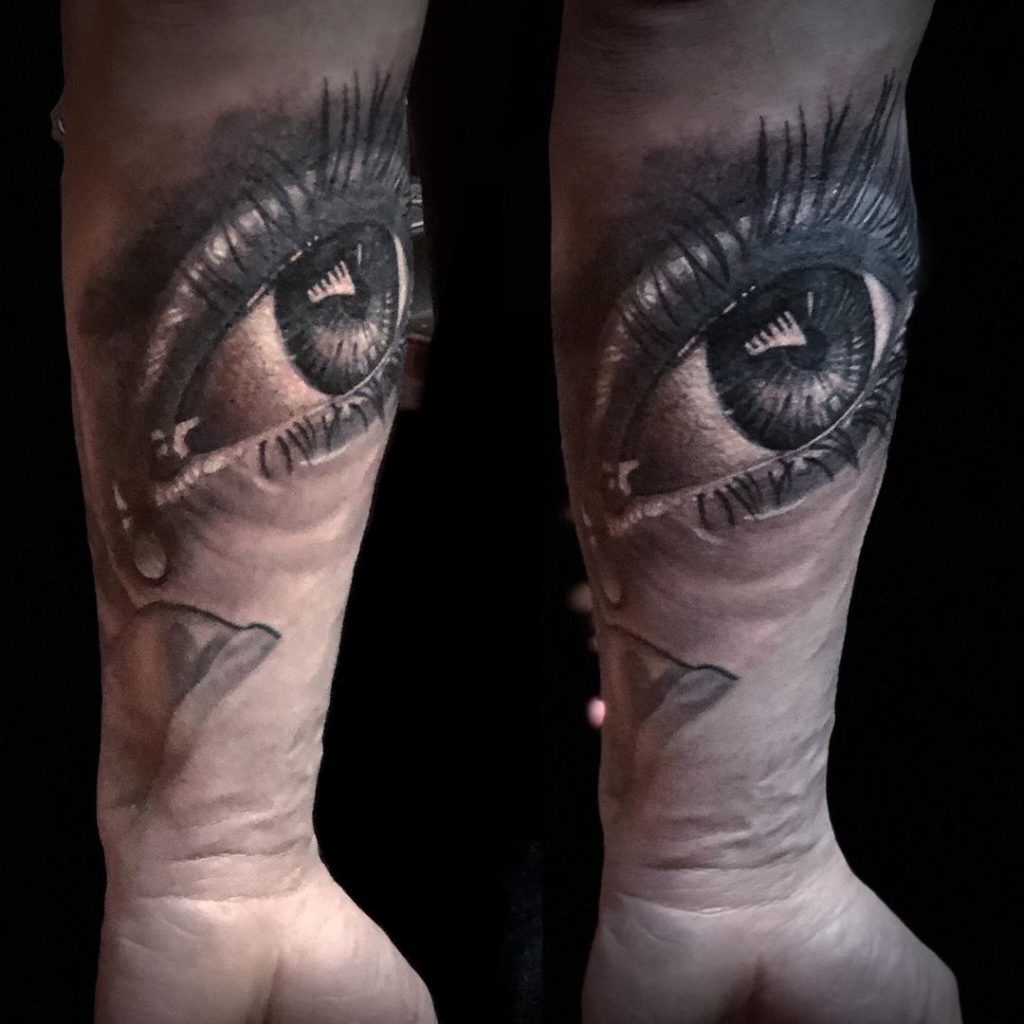 Pure Ink Tattoo - NJ - Ian Shafer - Black Grey Realistic Eye Tattoo