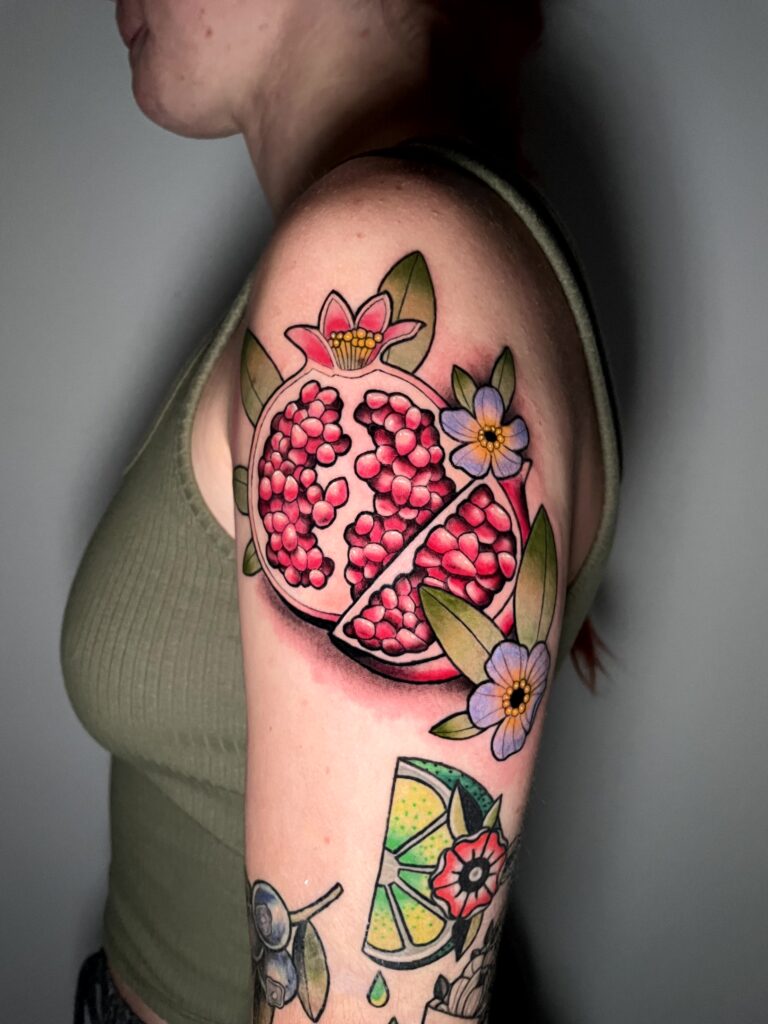 Allyssa-Bollmann- Pomegranate Fruit -Tattoos Allyssa-Bollmann- Pomegranate Fruit -Tattoos