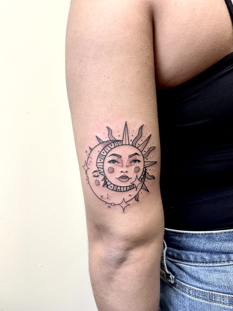 Allyssa-Bollmann- Sun Moon-Tattoos Allyssa-Bollmann- Sun Moon-Tattoos