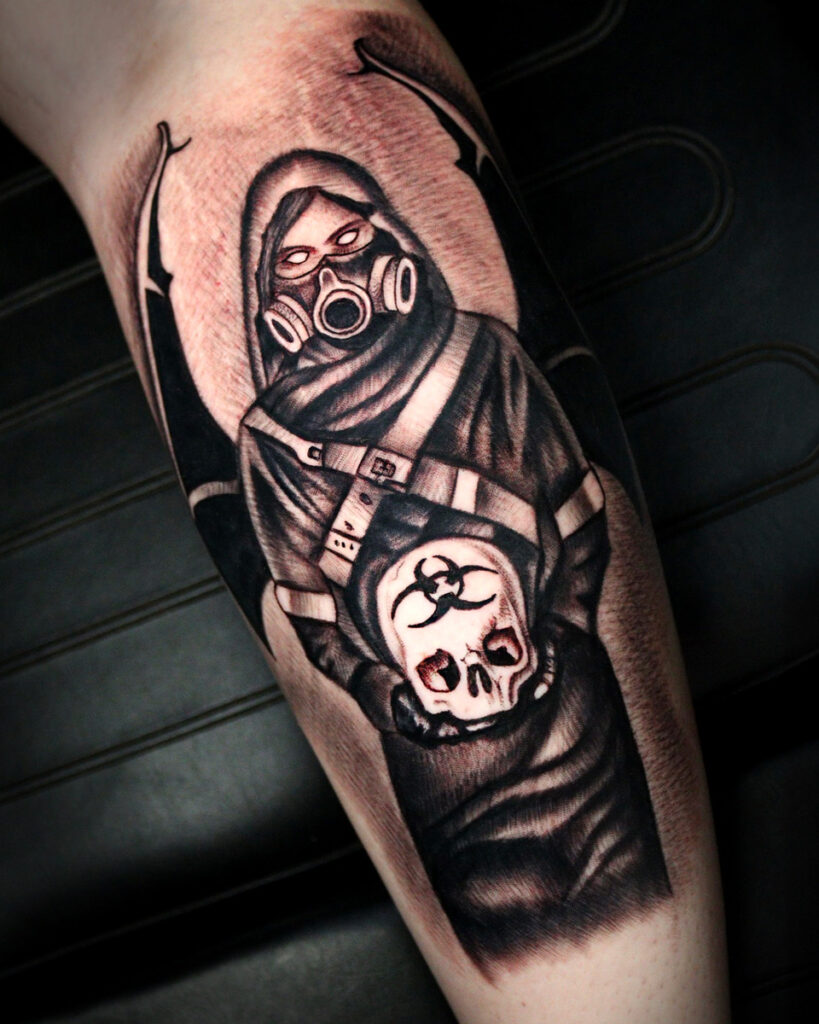 Pure Ink Tattoo - NJ - Tito Rodriguez - Gas Mask Tattoo Pure Ink Tattoo - NJ - Tito Rodriguez - Gas Mask Tattoo