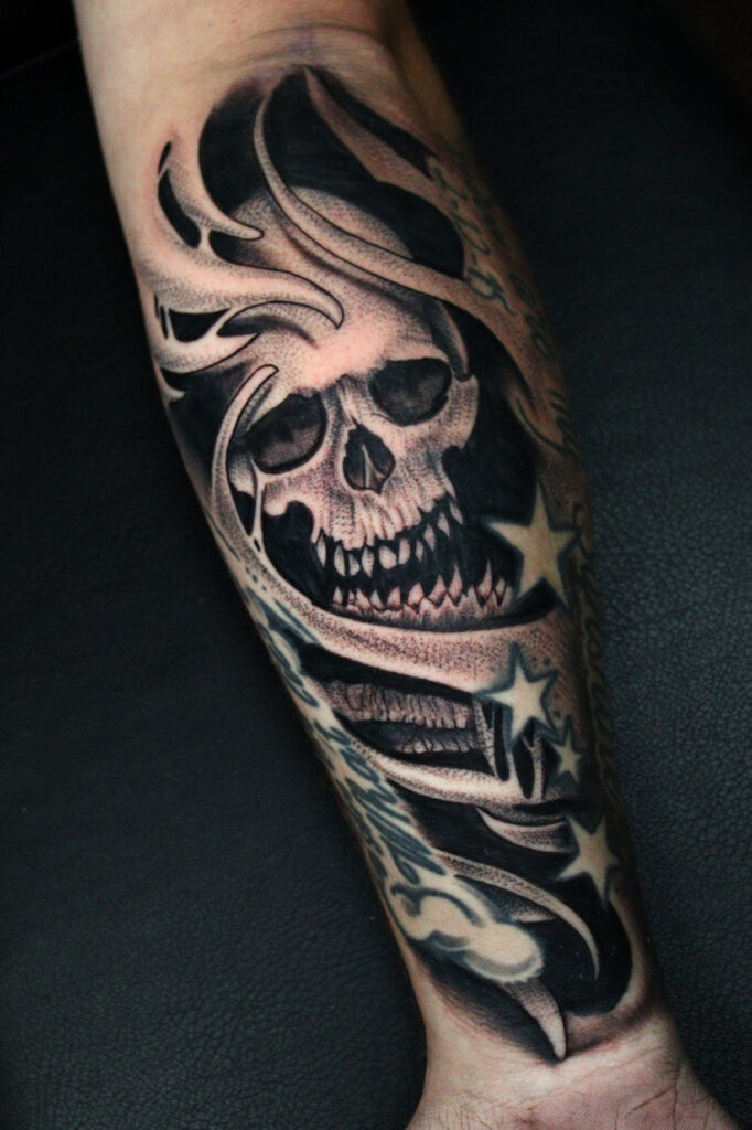 Pure Ink Tattoo - NJ - Tito Rodriguez - Skull Tattoo Pure Ink Tattoo - NJ - Tito Rodriguez - Skull Tattoo
