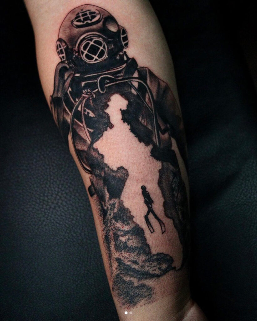 Pure Ink Tattoo - NJ - Tito Rodriguez - Diver Tattoo Pure Ink Tattoo - NJ - Tito Rodriguez - Diver Tattoo