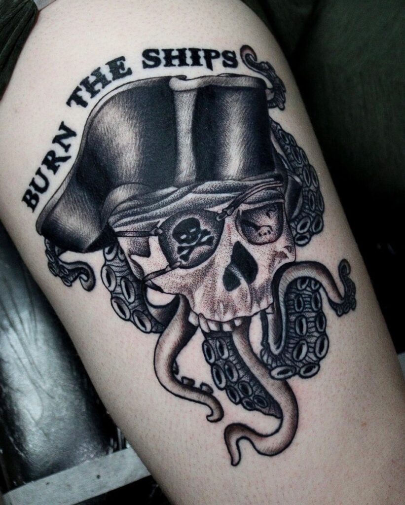 Pure Ink Tattoo - NJ - Tito Rodriguez - Pirate Skull Tattoo Pure Ink Tattoo - NJ - Tito Rodriguez - Pirate Skull Tattoo