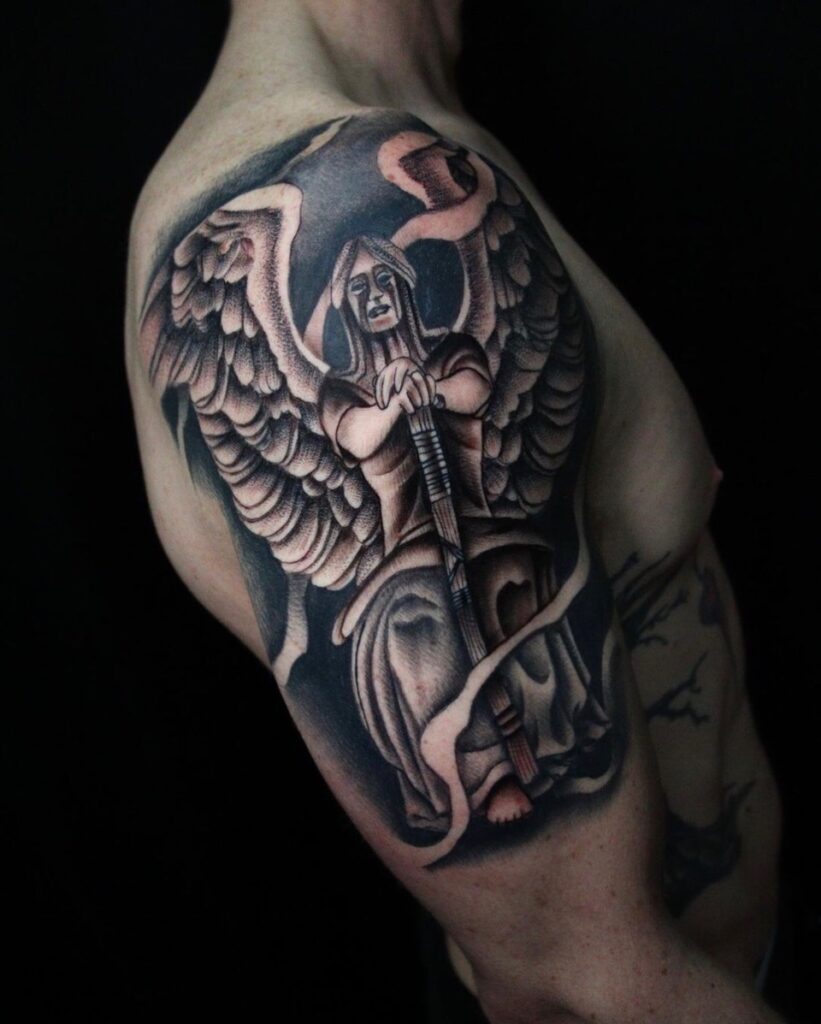 Pure Ink Tattoo - NJ - Tito Rodriguez - Angel Guardian Tattoo Pure Ink Tattoo - NJ - Tito Rodriguez - Angel Guardian Tattoo