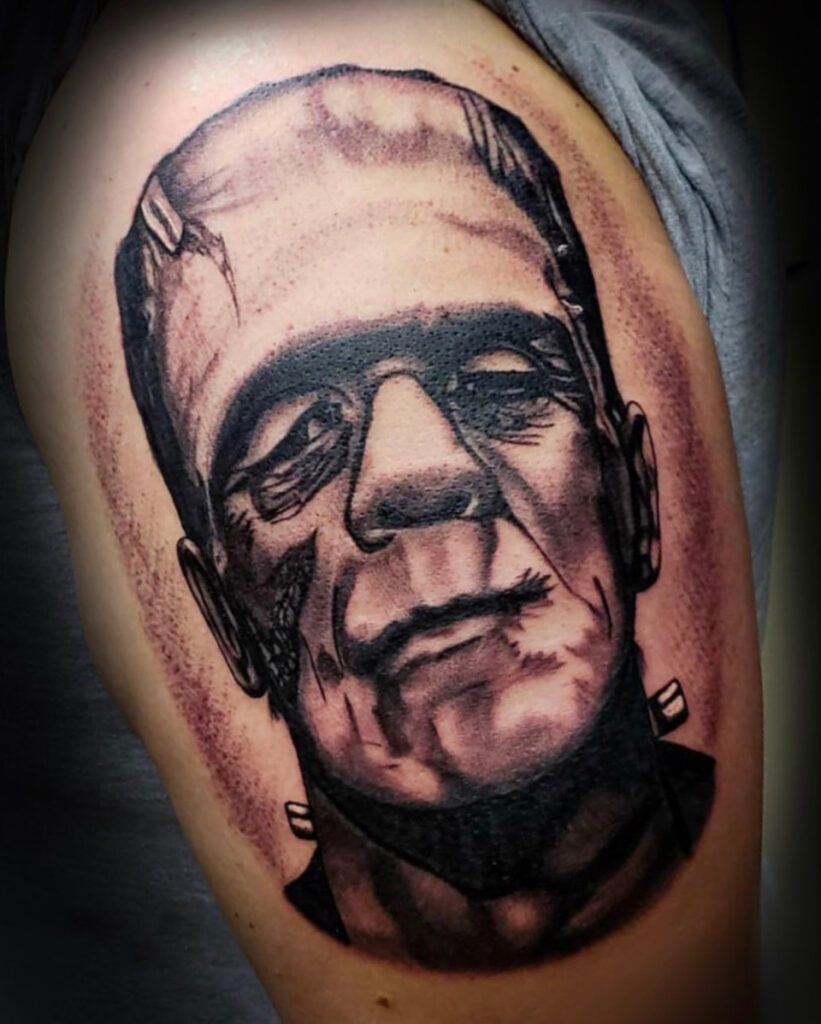 Pure Ink Tattoo - NJ - Tito Rodriguez - Frankenstein Tattoo Pure Ink Tattoo - NJ - Tito Rodriguez - Frankenstein Tattoo