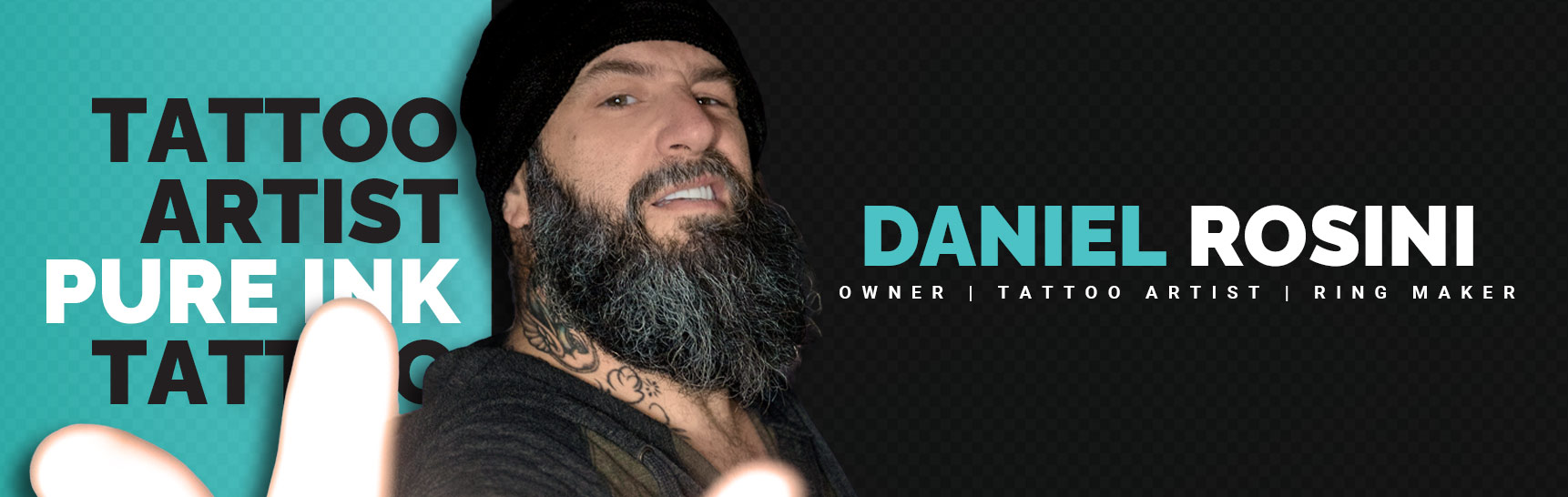Daniel Rosini - Tattoo Artist - Business Owner - Ring Maker - Human Bone Jewelry - Pure Ink Tattoo Studio NJ